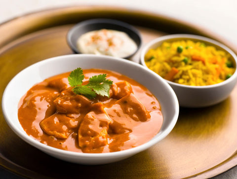 Butter Chicken with Basmati Rice and Vegetables